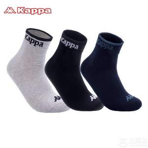 Kappa 背靠背 男士秋冬篮球袜运动棉袜3双