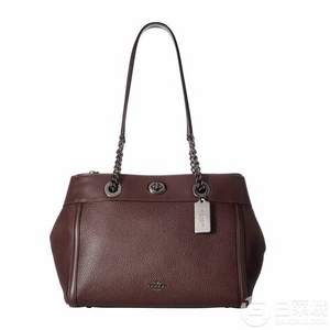 COACH 蔻驰 Turnlock Edie Carryall 女士真皮单肩包 3.5折 $139.99