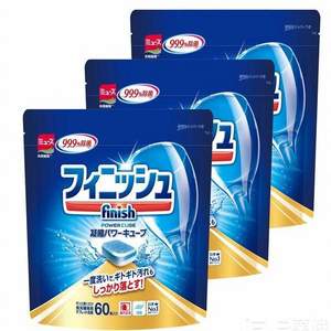 <span>白菜！</span>日版，F(xiàn)inish 亮碟 99.9%除菌 洗碗機專用洗滌塊60塊*3袋裝 