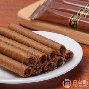 印尼进口， 哇酥咔 巧克力味爆浆威化卷 240g*7件