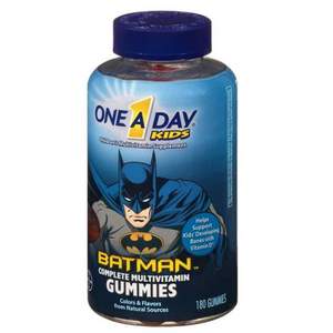 德国拜耳旗下，One A Day Batman蝙蝠侠款 儿童多种复合维生素软糖180粒 Prime会员凑单免费直邮含税 