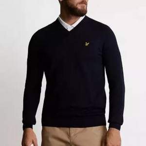 限S码，Lyle & Scott 苏格兰金鹰  Bowmont 男士羊毛混纺V领套头针织衫 Prime会员免费直邮含税