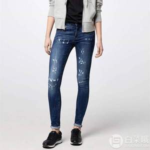 限W25/L32碼，G-Star Raw D-Staq系列 女士中腰修身牛仔褲 Prime會員免費(fèi)直郵含稅