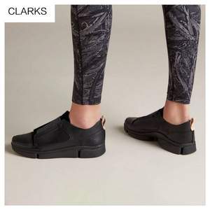 19新款，Clarks 其樂 Tri Pure 女士真皮松緊帶休閑鞋 35.5碼
