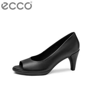 码全，ECCO 爱步 Shape 55型塑系列 女士真皮鱼嘴高跟鞋 268303