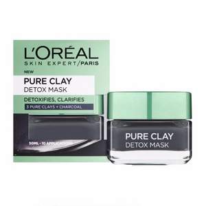 凑单品，L'OREAL PARIS 巴黎欧莱雅 Pure Clay 矿物泥排毒面膜 50ml 