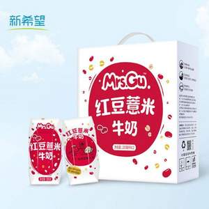 新希望 紅豆薏米牛奶200ml*12盒 