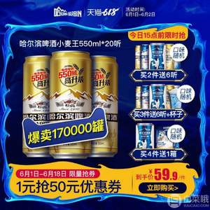 Harbin 哈尔滨啤酒 小麦王啤酒550ml*20听