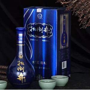 扳倒井 蓝花坛 52度白酒480ml*6瓶 送蓝尊480ml*2瓶