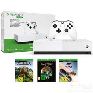 Microsoft 微软 Xbox One S 1TB 游戏机 《我的世界》+《盗贼之海》+《极限竞速3》同捆版  