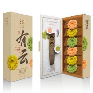 高端中式點心，于小菓 有云綠豆餅綠豆糕 6塊180g  