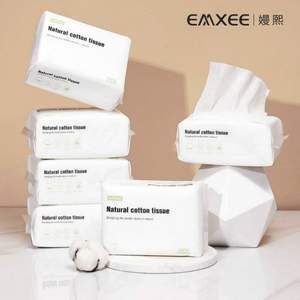 英國(guó)品牌，EMXEE 嫚熙  干濕兩用棉柔巾 100抽*6包