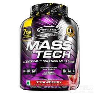 0点开始，Muscletech 肌肉科技 增肌粉 草莓味 3.18kg