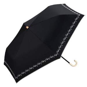 W.P.C 防紫外线 轻量折叠晴雨伞 黑色