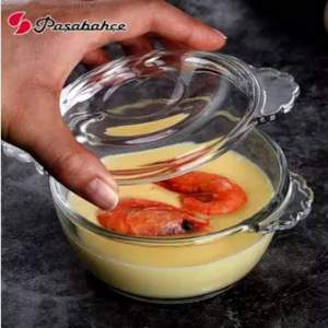 土耳其进口，Pasabahce 帕莎帕琦 钢化玻璃带盖小碗宝宝蒸蛋碗 