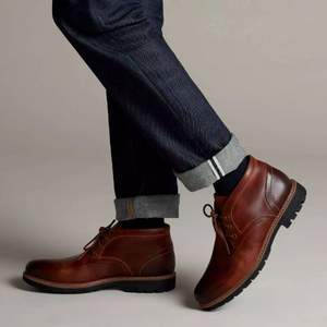 多碼，Clarks 其樂(lè) Batcombe Lo Chelsea 男士真皮短靴