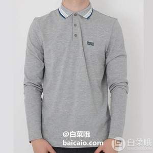 多尺碼，Boss Green 雨果·博斯 綠標(biāo) Plisy 男士純棉長(zhǎng)袖Polo衫