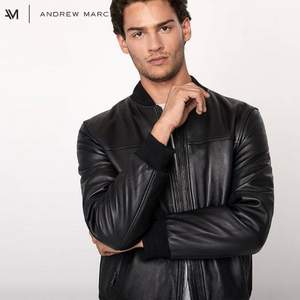 Andrew Marc 安德魯·馬克 男士棒球領綿羊皮真皮夾克 兩色