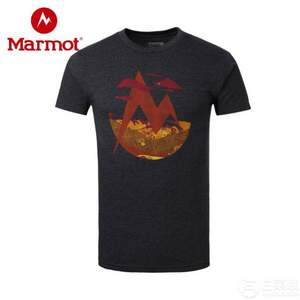Marmot 土拨鼠 男士圆领印花棉质短袖T恤 F900454