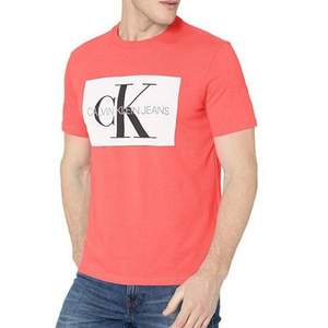 <span>码全！</span>PRIMEDAY特价，Calvin Klein 男士印花短袖T恤