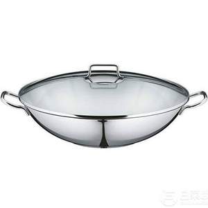 WMF福騰寶 不銹鋼中式炒鍋36cm 含玻璃鍋蓋 753576380
