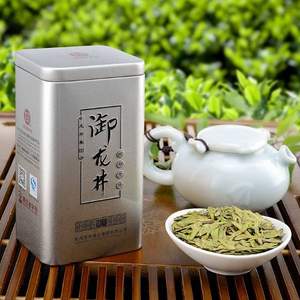 <span>白菜！</span>明前特级！浙江老字号，御牌 西湖龙井 明前特级茶叶50g*2罐  