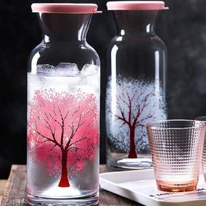 土耳其進(jìn)口，Pasabahce 帕莎 櫻花溫變玻璃涼水壺1260mL 送玻璃杯2個(gè)
