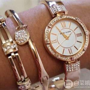 Anne Klein 安妮·克莱恩 AK/3294RGST 施华洛世奇水晶 女士手镯手表套装