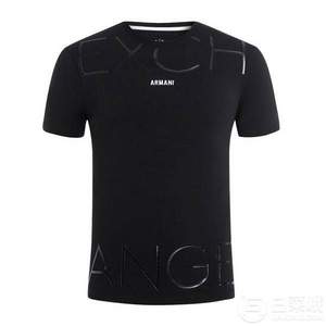 Armani Exchange 阿玛尼副牌 男款字母圆领短袖T恤