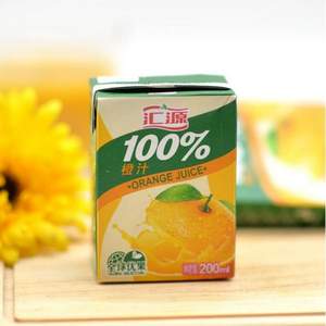 汇源果汁 100%橙汁 200ml*12盒