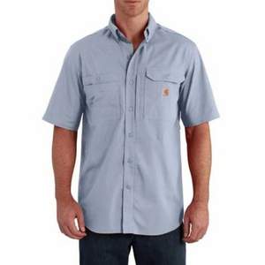 限M碼，Carhartt Force Ridgefield 男士純色短袖襯衫 