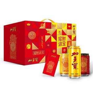 限PLUS會(huì)員，加多寶 招財(cái)進(jìn)寶禮盒裝 涼茶植物茶飲料 310ml*9罐*4  88.64元包郵