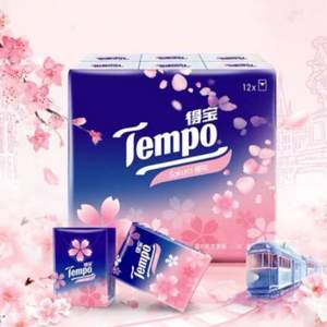 Tempo 得宝 樱花香味手帕纸纸 4层*7张*12包 *2件 13.6元