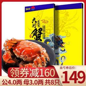 湖中醉 長(zhǎng)蕩湖大閘蟹禮券1688型 公4兩母3兩8只