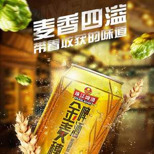 珠江啤酒 10°P金麥穗 500ml*12聽