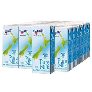 新西兰进口，Theland 纽仕兰 新升级 高钙低脂牛奶 250ml*24盒*3件 155.6元包邮