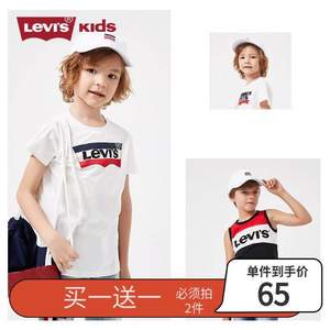 Levi's 李维斯 儿童纯棉短袖T恤*2件 ￥89包邮 多款