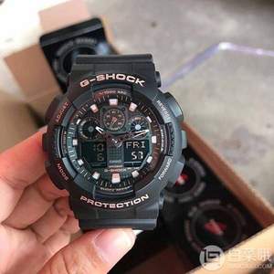 Casio 卡西歐 G-Shock系列 GA-100GBX 男士亮金雙顯運(yùn)動(dòng)手表