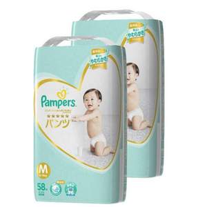 日本原装进口，Pampers 帮宝适 一级帮 婴儿拉拉裤 M58片 2包装 *4件