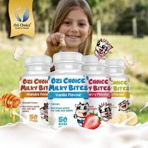 澳大利亚原装进口，Ozi Choice 澳滋选 儿童高钙奶片50粒*2瓶 3口味