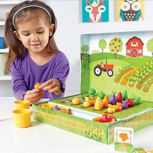 Learning Resources 儿童启蒙玩具 蔬菜农场分类套装46件
