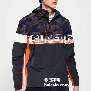 XS码，Superdry 极度干燥 Ryley Overhead 男士连帽夹克 