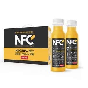 农夫山泉 NFC果汁饮料 橙汁 300ml*24瓶 *2件 + 苹果汁 300ml*24瓶