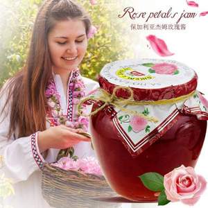 保加利亚进口，Rose petals jam 杰姆 玫瑰酱 果肉型 680g