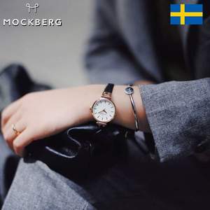 瑞典时尚品牌，Mockberg MO201 女士简约皮带石英手表 多色
