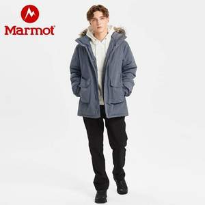 19年秋冬新款，Marmot 土拨鼠 Steinway 男士700蓬带毛领羽绒服V41640 三色