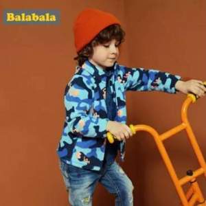巴拉巴拉 2019新款男童摇粒绒休闲迷彩外套（90~165码）4色