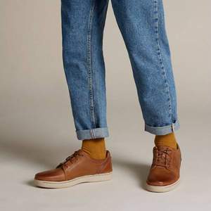 限US8.5碼，Clarks 其樂(lè) Kitna Stride 男士復(fù)古休閑鞋皮鞋