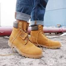 简版大黄靴，Timberland 添柏岚 18094 男士经典高帮系带工装靴