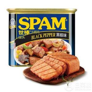 SPAM 世棒 黑椒味午餐肉罐头 340g *7件 多口味